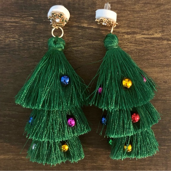 Christmas Tree Christmas Tree Dangle Drop Earrings - Picture 8 of 13